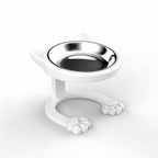 Cute Cat Ear Elevated Cat Bowl | Raised Stainless Steel Pet Feeder