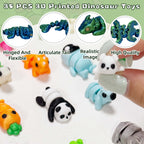 Mini Articulated Fidget Animals Bulk Pack | Portable Pocket Stress Relief Toys