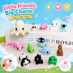 Mini Articulated Fidget Animals Bulk Pack | Portable Pocket Stress Relief Toys