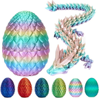 3D-Printed Dragon Eggs | Divine Dragon Set: Toy, Gemstone Dragon Figurine, Collectible, Gift, Decorative, Creative, Trendy Toy