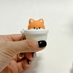 Pop Up Fox Pot Fidget Clicker | Kawaii Portable Pocket Stress Relief Toy