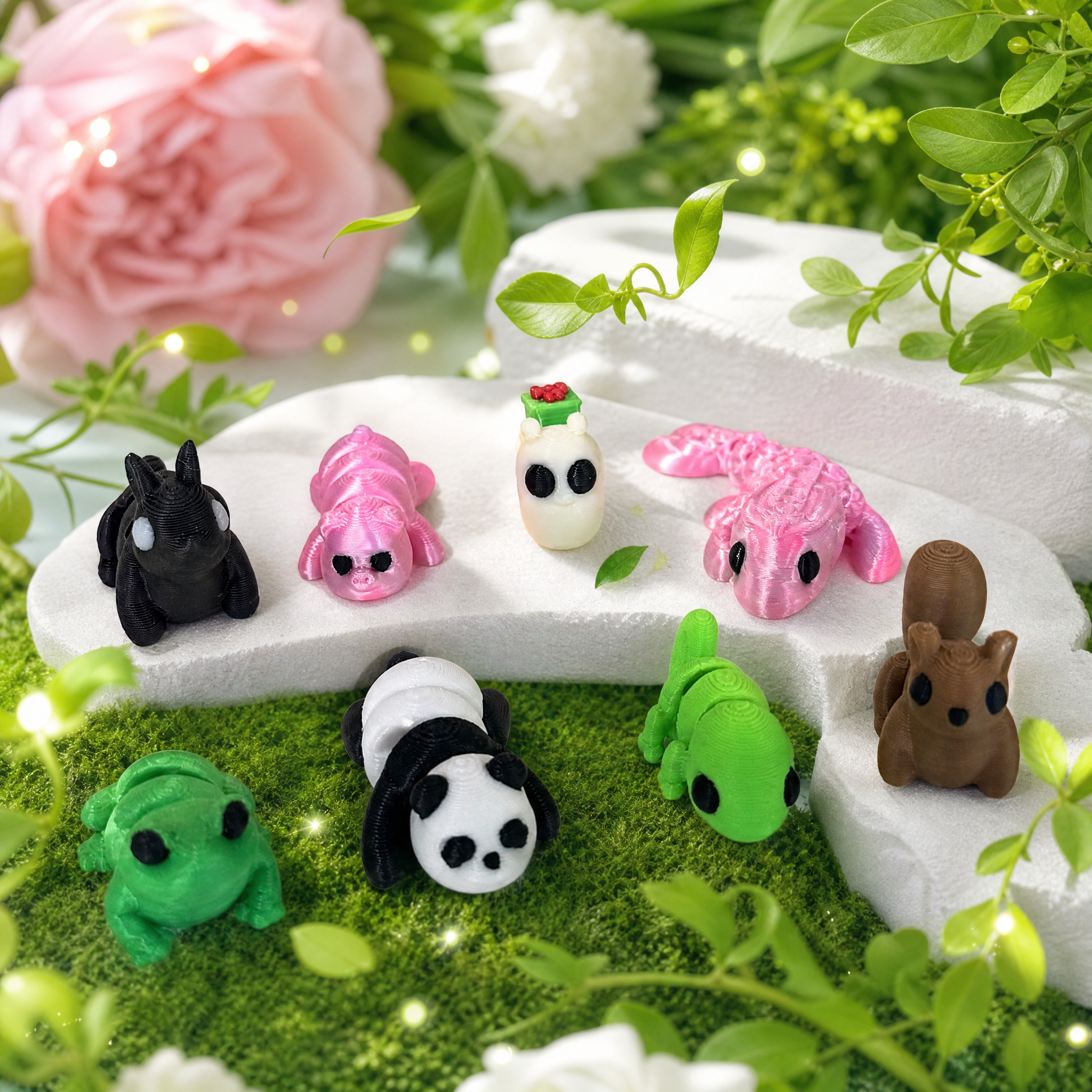 Mini Articulated Fidget Animals Bulk Pack | Portable Pocket Stress Relief Toys