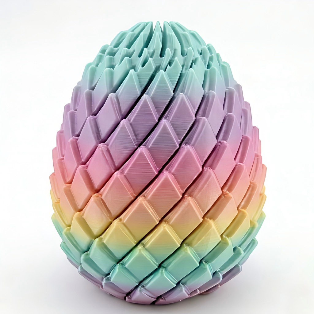 3D-Printed Cross-Border Slime Twisty Fidget Dragon Egg—Stress-Relief Dragon Egg with Dragon Scales