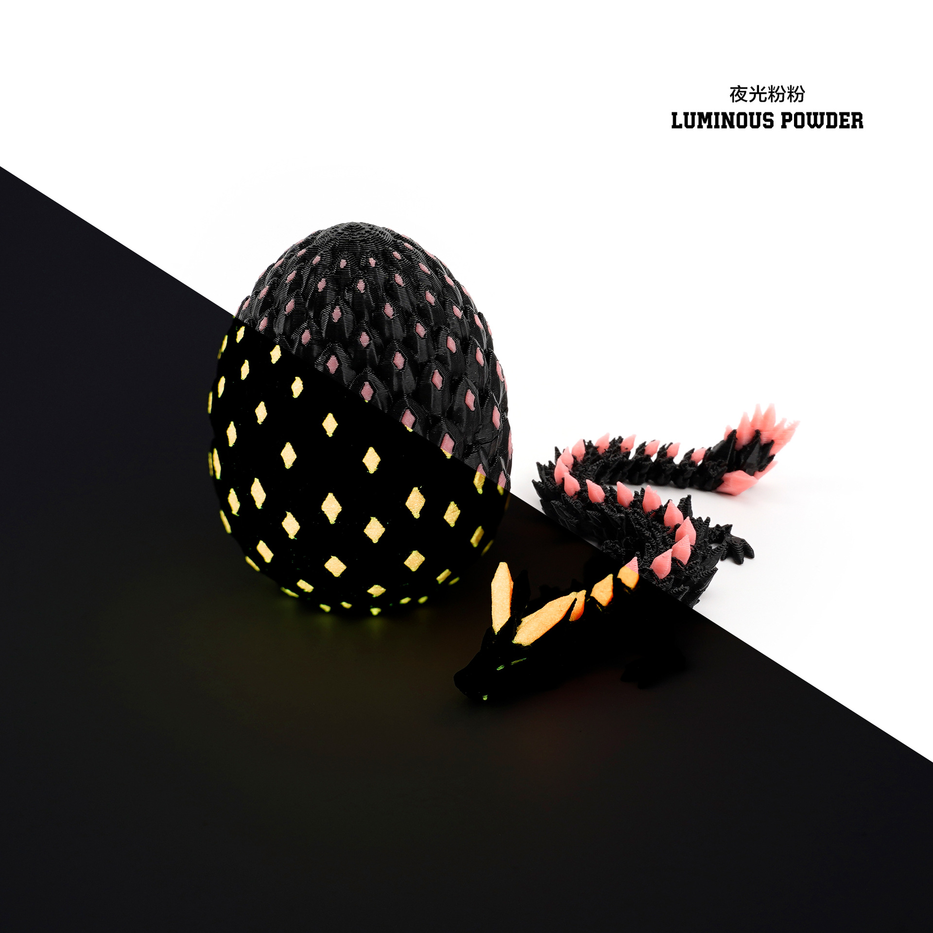 3D-Printed Multicolor Glow-in-the-Dark Dragon Egg Set: A Best-Selling Cross-Border Halloween Craft, Decorative Item, and Gift for Kids with Storage