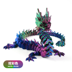 3D-Printed Standing Chinese Dragon Figurine—Gift Ornament with Movable Parts, High-Precision, Creative “Divine Dragon” Trend Toy Model