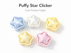 Cute Puffy Star Pocket Clicker Fidget Toy | Mini Quiet Stress Relief Toy for Anxiety & Focus